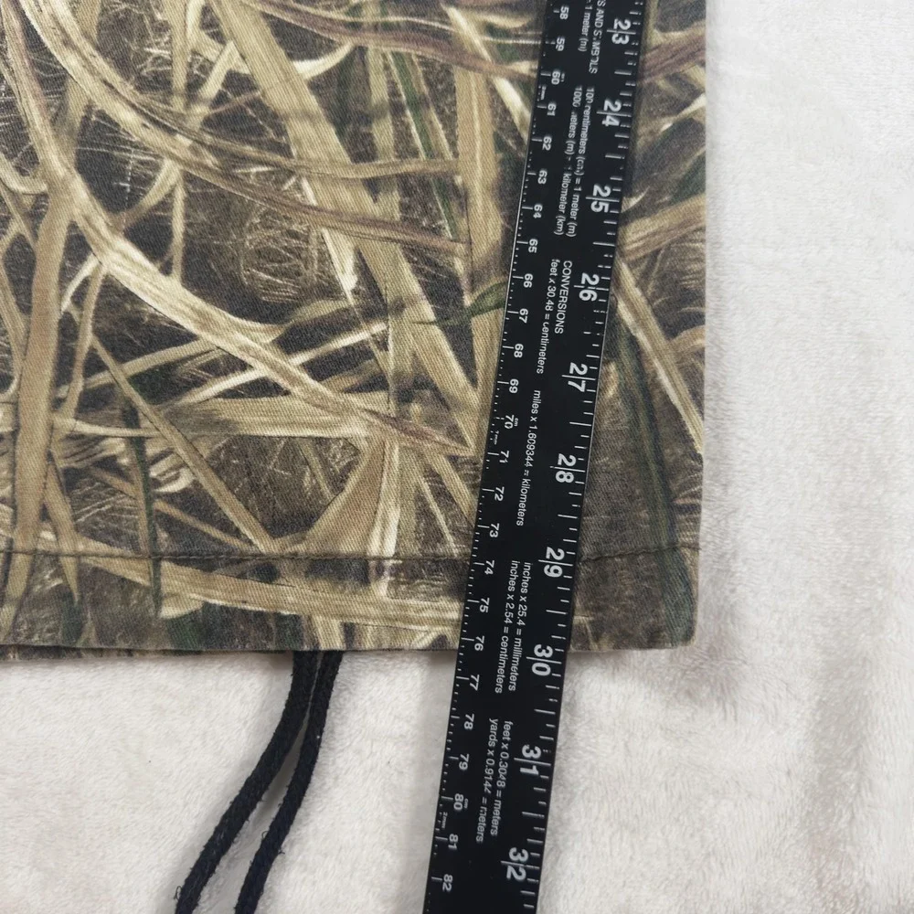 Mossy Oak Pants Mens‎ Large 30 Brown Camo Cargo Hunting Outdoor Drawstring Hem